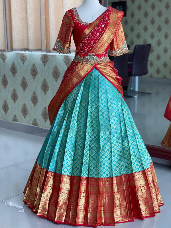 Designer Half and Half Saree(unstich) SA125-234