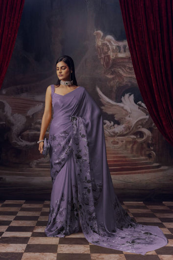 Original Ajrakh Saree with Digital Print SA126-1802