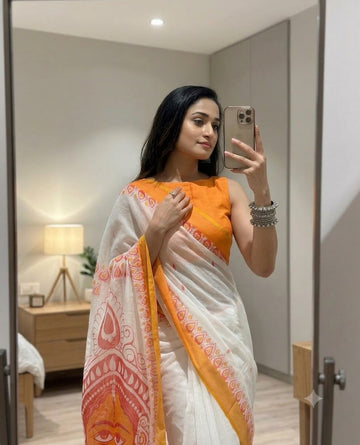 Durga Puja Special Linen Saree SA826-2178