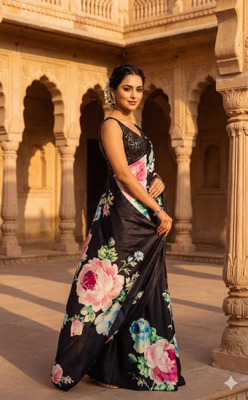 🔥Selling Fast! Affordable Modal Silk Saree SA126-1843