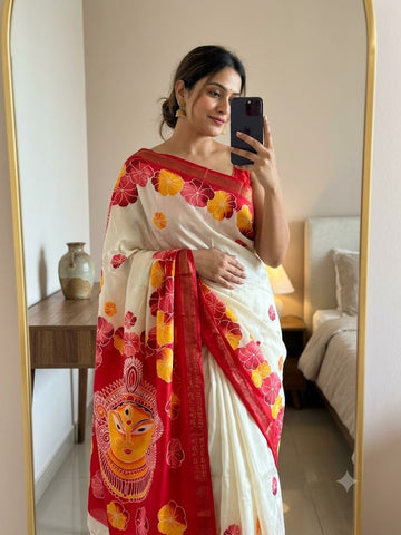 Durga Puja Special Pure Tussar Silk Saree SA826-2170
