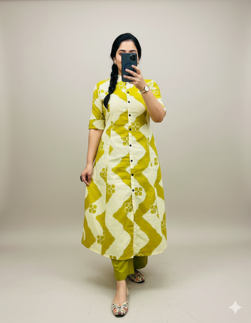 Soft Reyon With Digital Printed Co-Ord Set Kurti SA925-1243