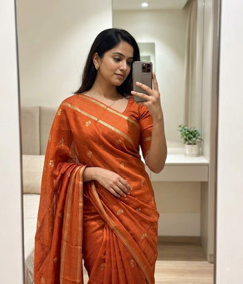 Pure Viscose Saree with satin border both side jacquard flower SA826-2133