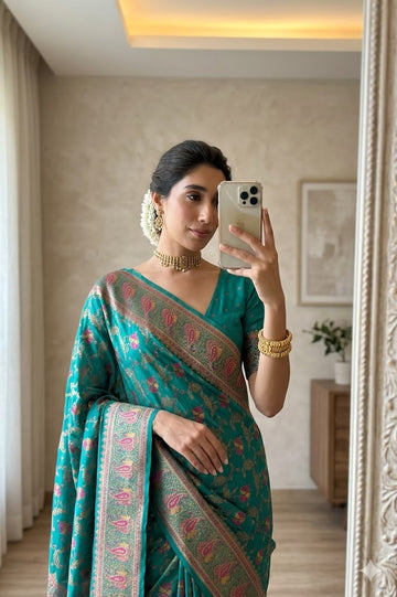 Wedding Special Saree  | Extra Soft Pashmina Silk Saree  SA326-1956