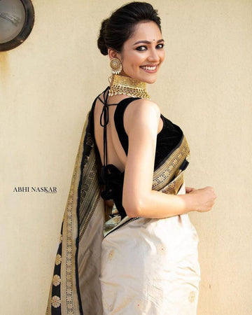 Beautiful Art Silk Jacquard Border Saree SA825-971