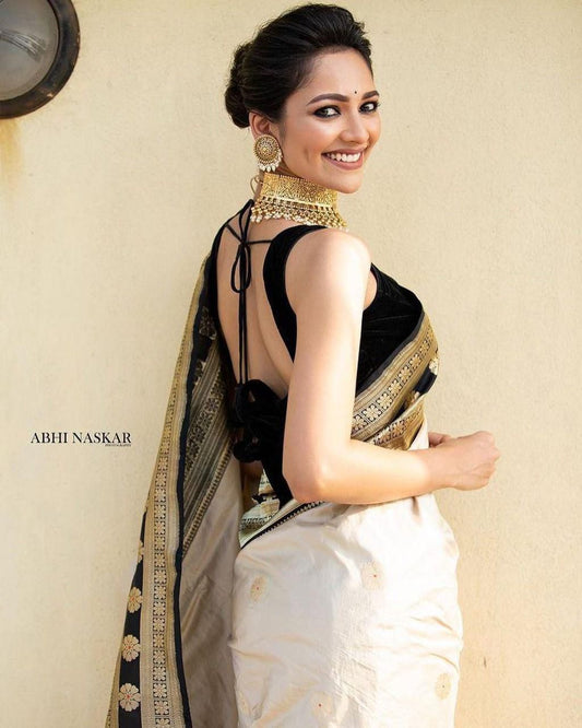 Beautiful Art Silk Jacquard Border Saree SA825-971