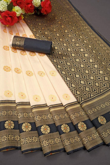 Beautiful Art Silk Jacquard Border Saree SA825-971