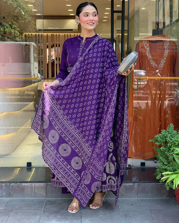 Branded Pure Muslin Silk Suit Set|| SA725-947