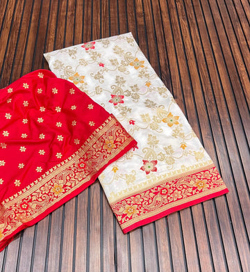 Divine Durga Puja Drape – Silk Elegance SA825-950