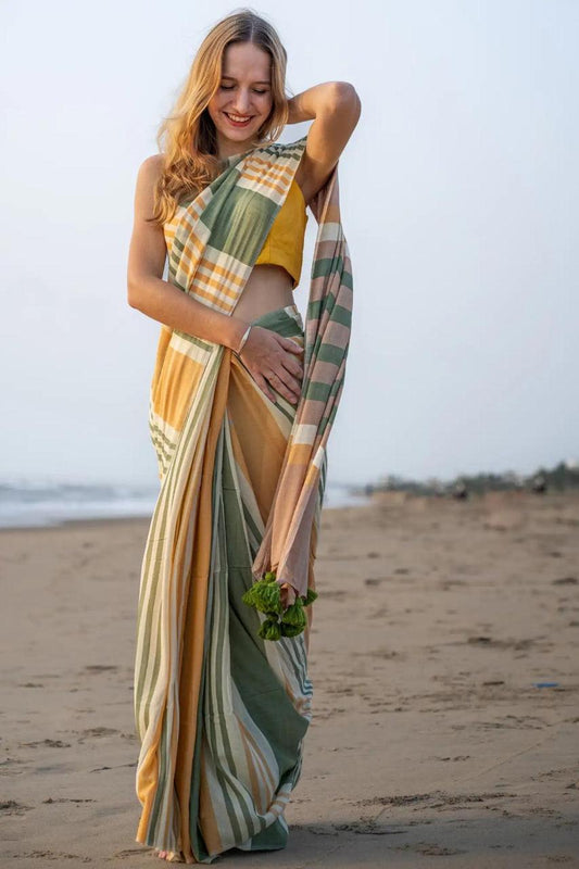 Linen Digital Printed Saree SA825-1336