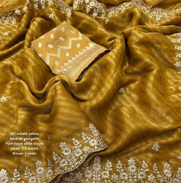 Soft Georgette Self-Leheriya Saree SA725-906