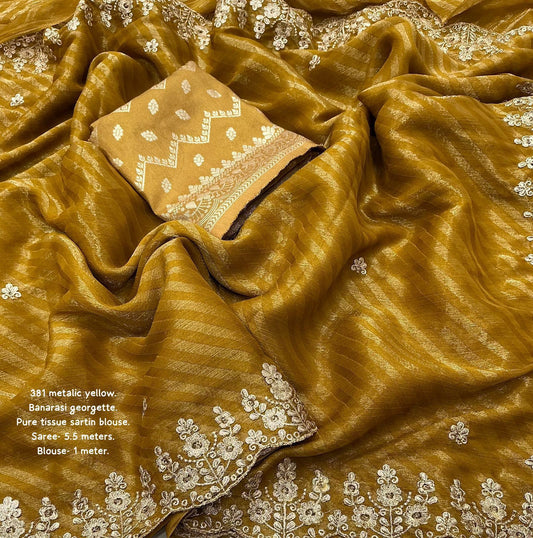 Soft Georgette Self-Leheriya Saree SA725-906