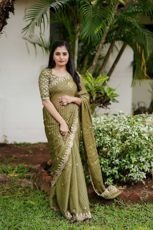 Soft Georgette Self-Leheriya Saree SA725-905