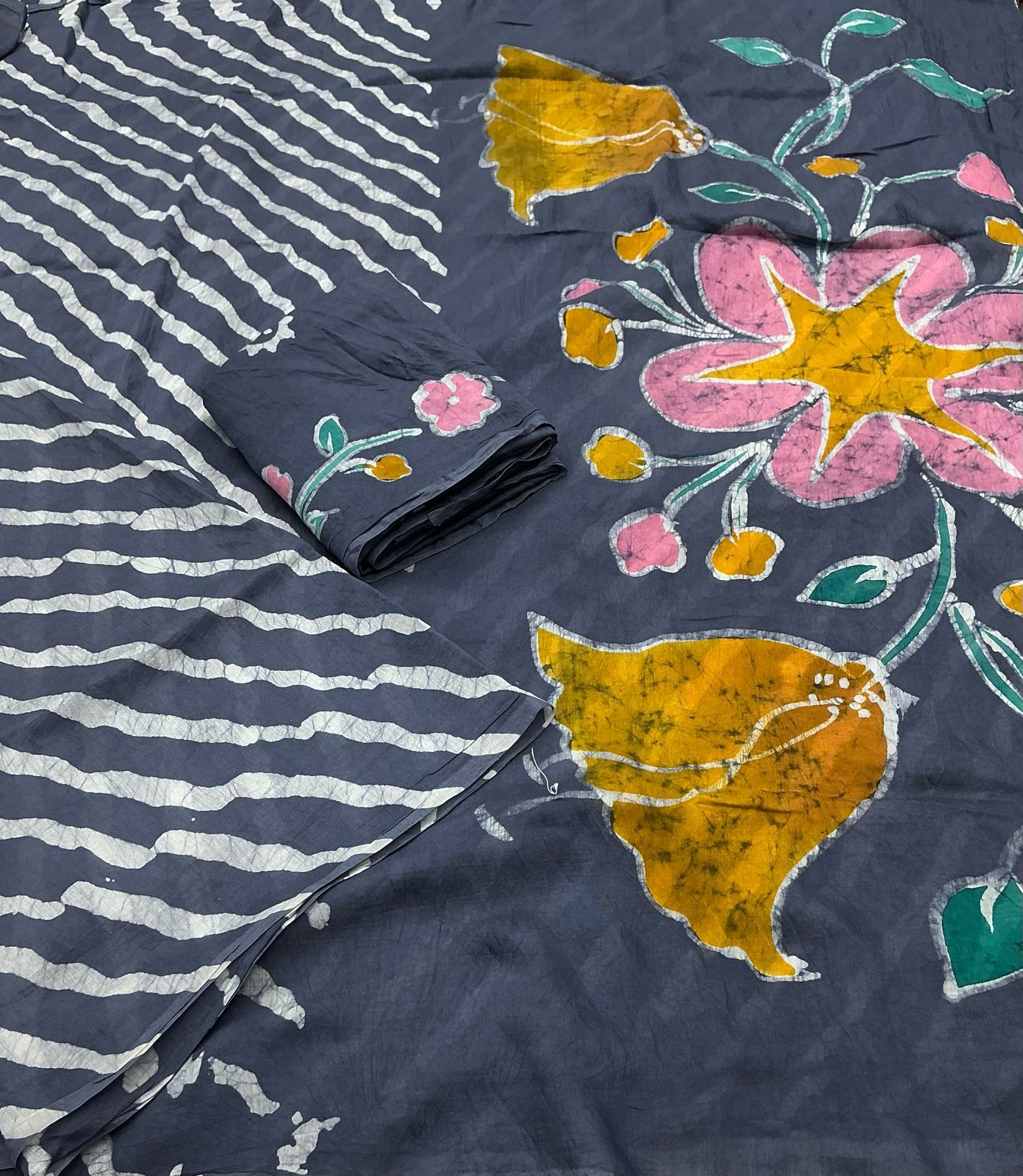 Premium Chanderi Cotton Hand Batik Saree SA725-899