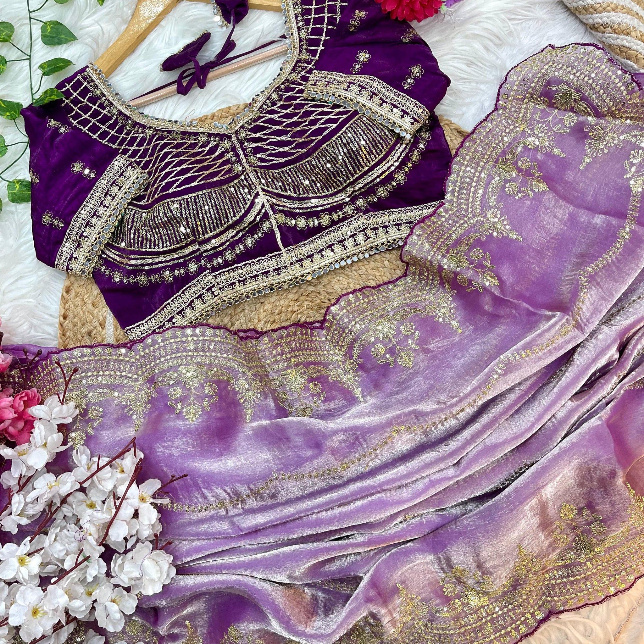 Premium Fendy Satin Saree SA725-915