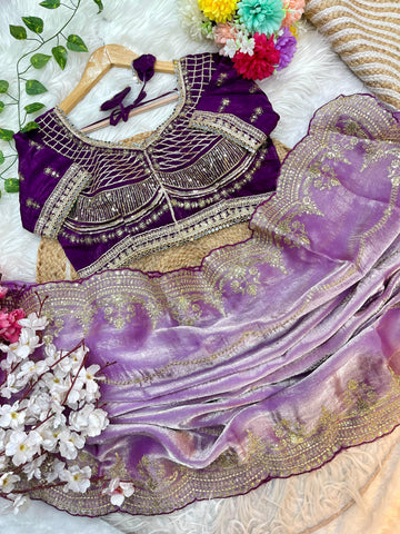 Premium Fendy Satin Saree SA725-915