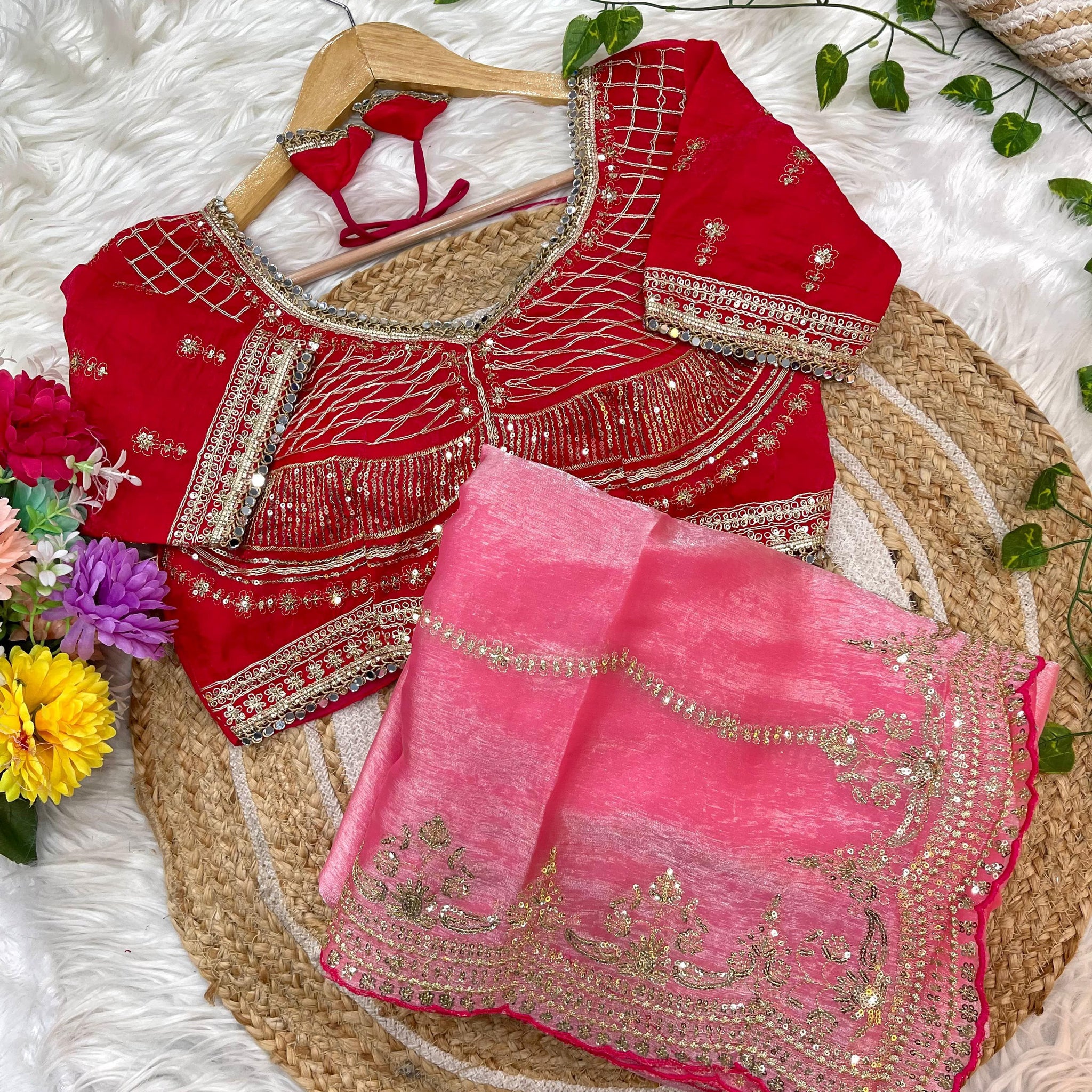 Premium Fendy Satin Saree SA725-914