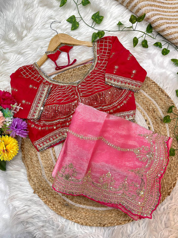 Premium Fendy Satin Saree SA725-914