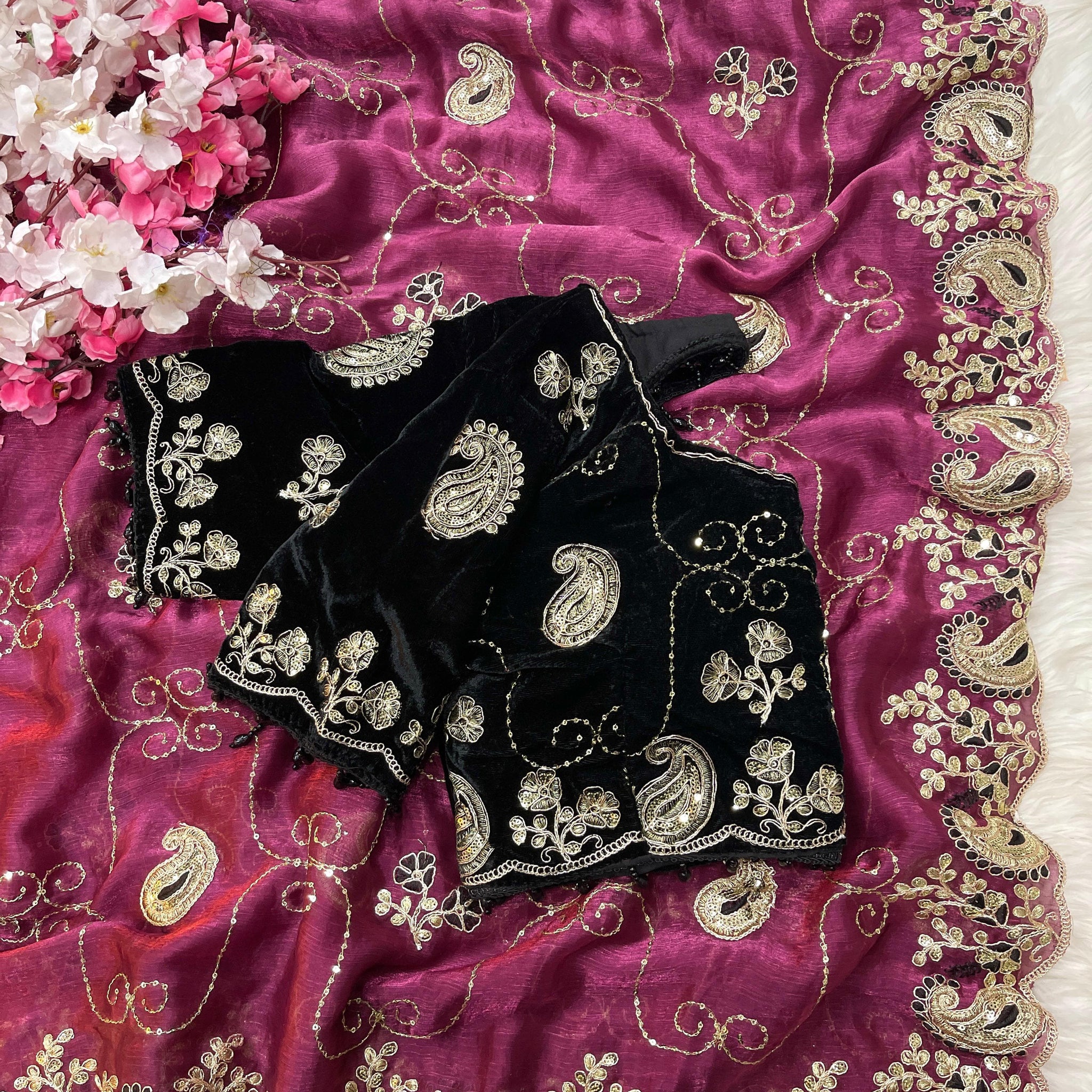 Premium Fendy Chiffon Saree SA725-916