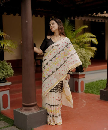 Divine Durga Puja Drape – Silk Elegance SA825-953