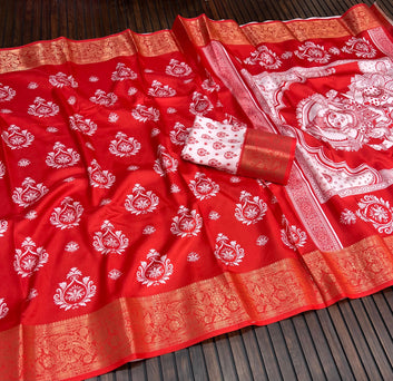 Divine Durga Puja Drape – Silk Elegance SA825-938