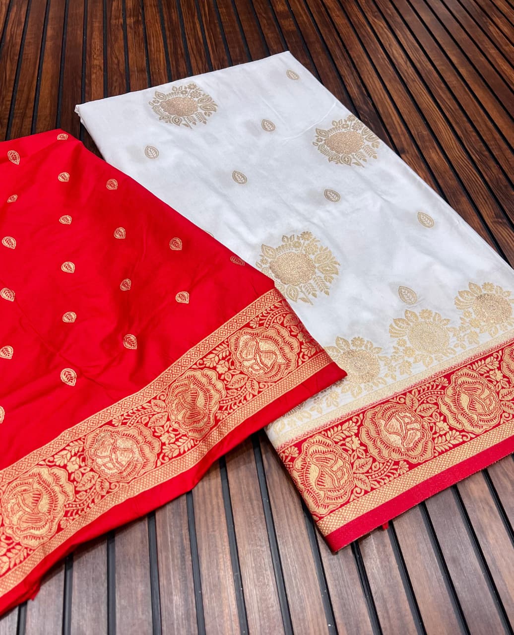 Divine Durga Puja Drape – Silk Elegance SA725-924