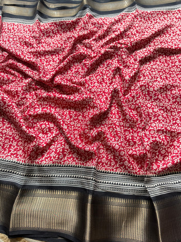 Divine Durga Puja Drape – Silk Elegance SA825-951