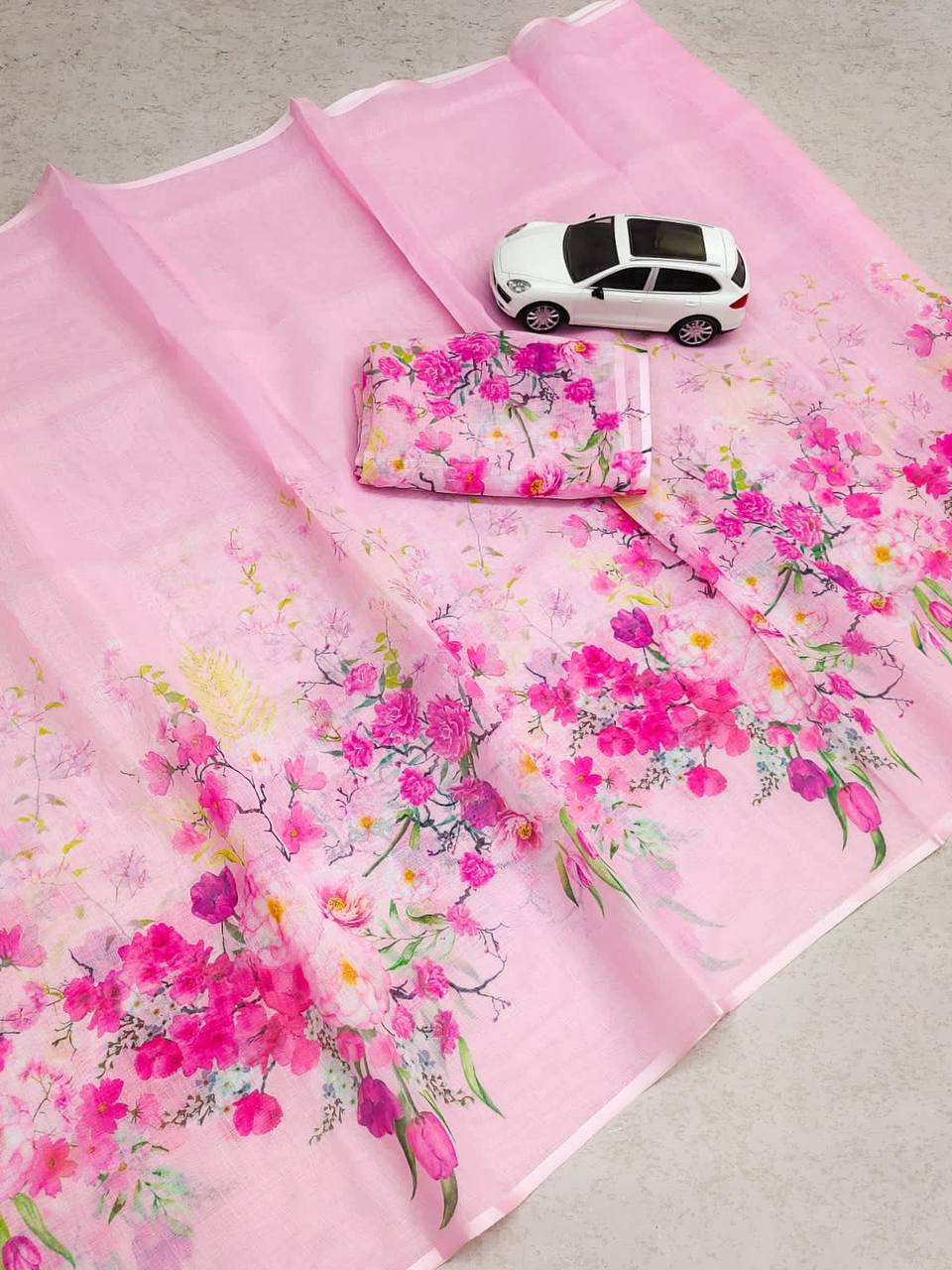 Linen Digital Printed Saree SA825-1367