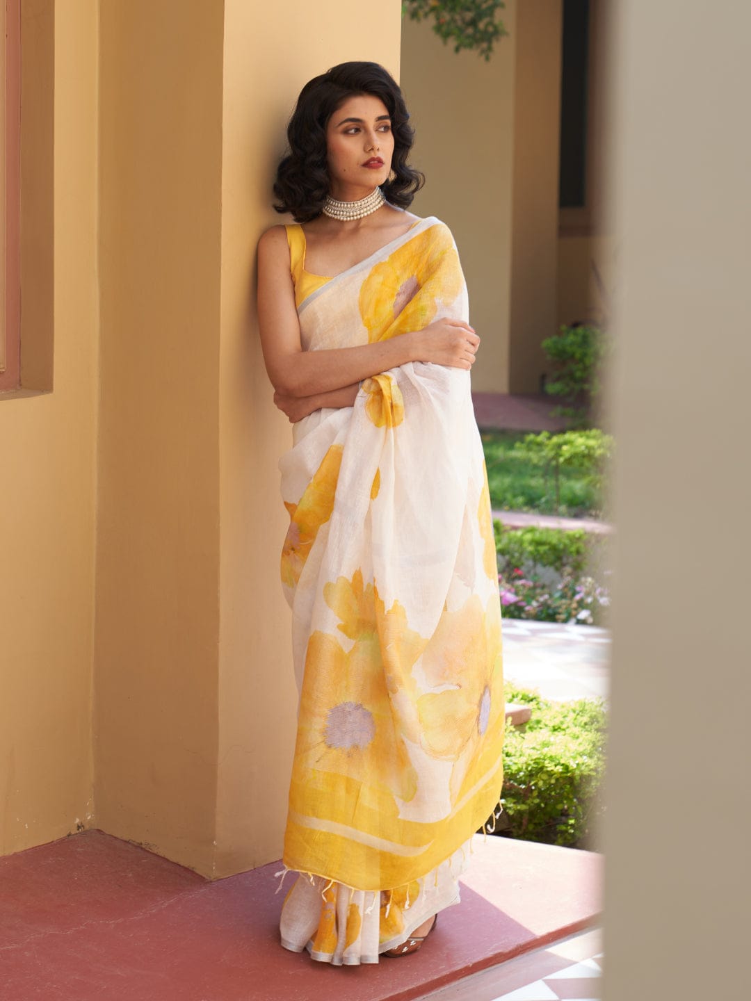 Linen Digital Printed Saree SA825-1369