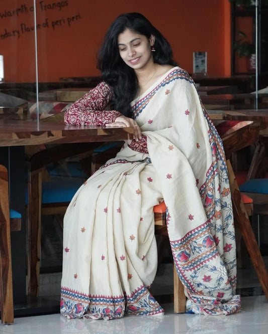 Linen Digital Printed Saree SA825-1372