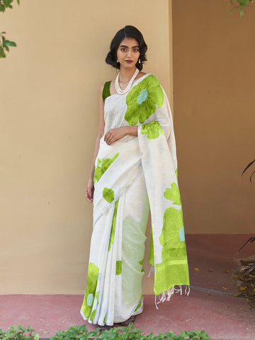 Linen Digital Printed Saree SA825-1375