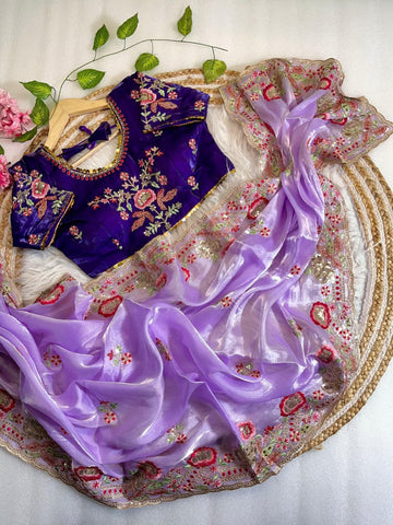 Royal Radiance – Pure Zimmy Choo Silk Saree  SA725-915