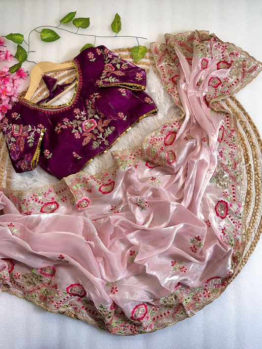 Royal Radiance – Pure Zimmy Choo Silk Saree  SA725-917