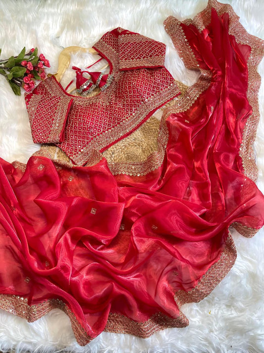 Royal Radiance – Pure Zimmy Choo Silk Saree  SA725-923
