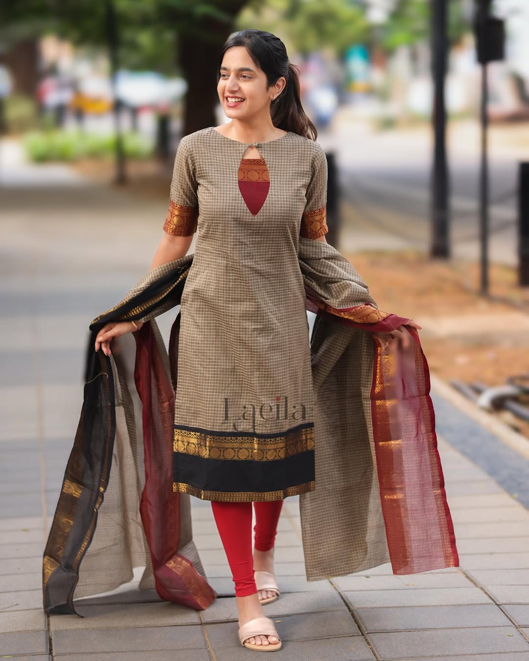 Ananya South Cotton Kurti with Leggings & Dupatta|| SA725-931