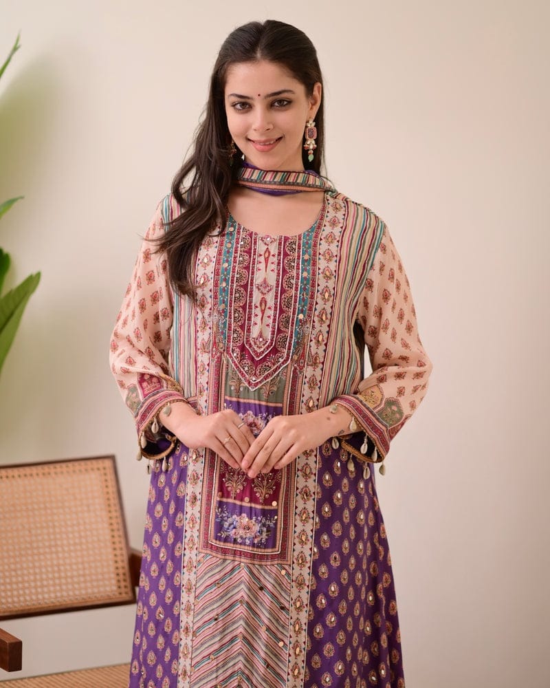 Jasood Full Anarkali Kurti Plazo Set || SA725-941