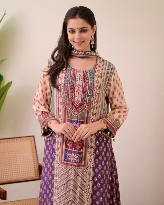 Jasood Full Anarkali Kurti Plazo Set || SA725-941