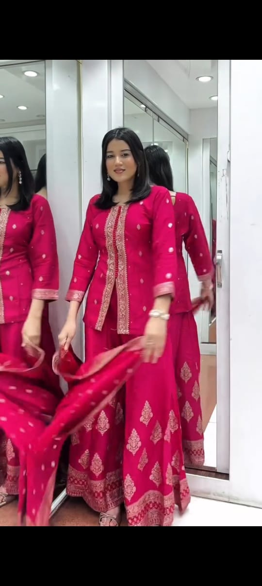 New Designer Dhawani Banarasi Sharara Set || SA725-945