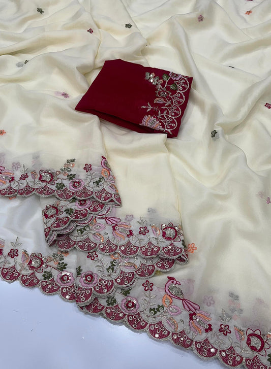 Star Georgette Saree with Heavy Sequins SA825-1079