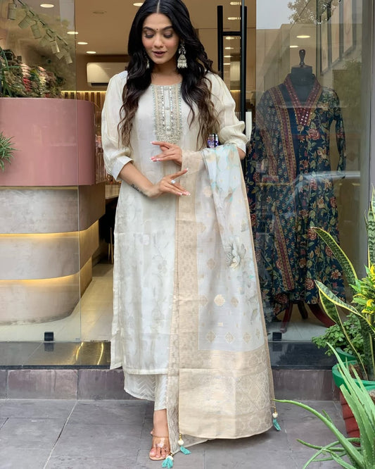 Pure Russian Silk Suit Set|| SA925-1126