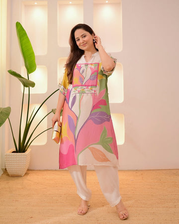 Festive Special Digital Print Kurta Set|| SA925-1121