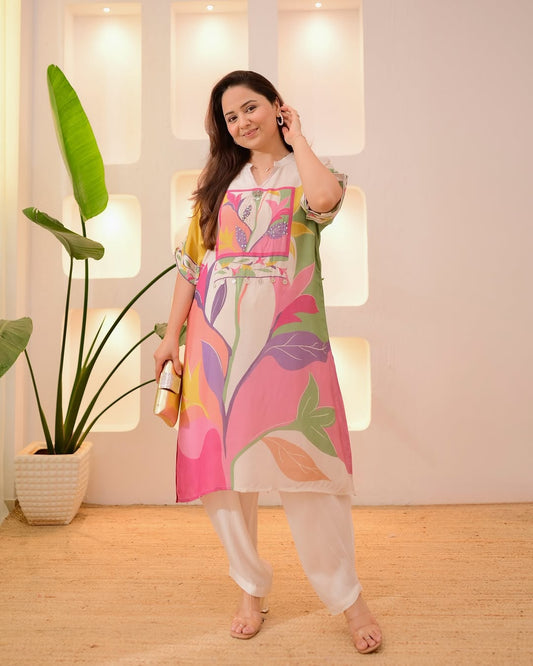 Festive Special Digital Print Kurta Set|| SA925-1121