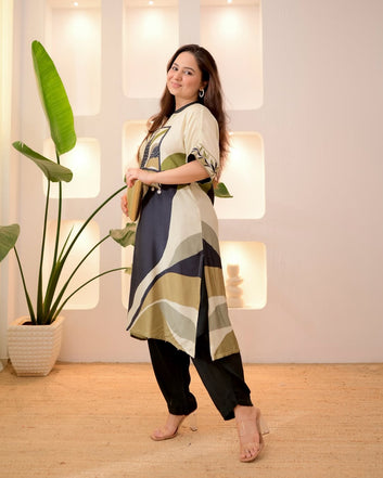 Festive Special Digital Print Kurta Set|| SA925-1120