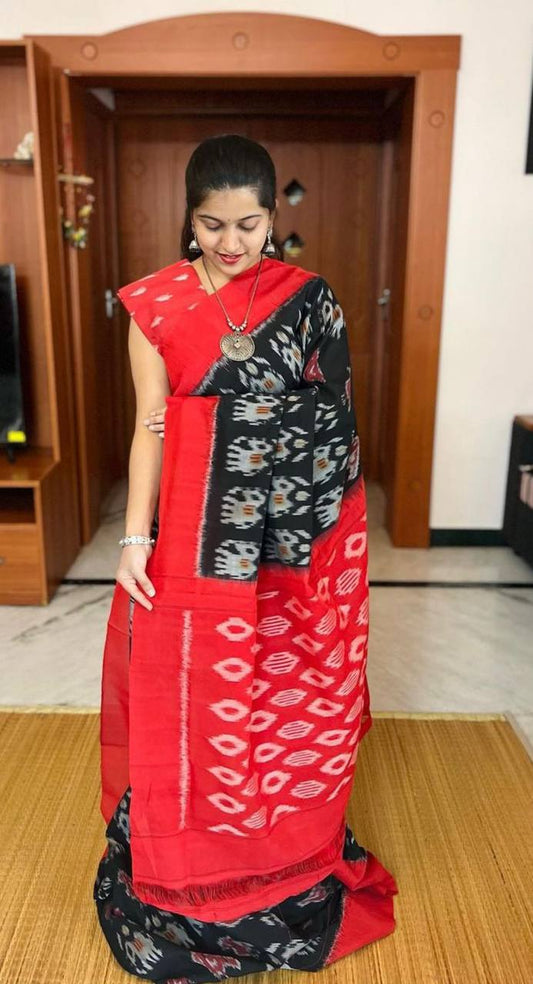 Ajrakh Style Linen Digital Printed Saree SA825-1203