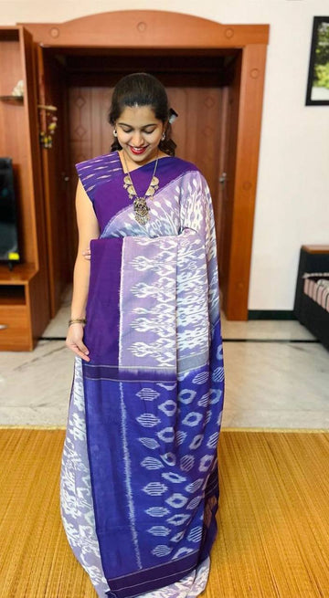 Ajrakh Style Linen Digital Printed Saree SA825-1210