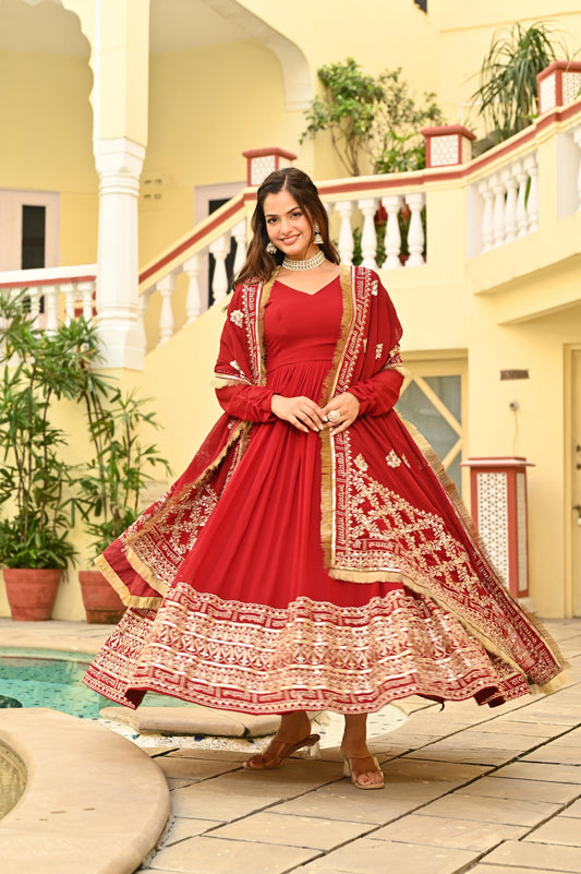 Premium Designer Ready-Made Gown with Dupatta SA925-1254