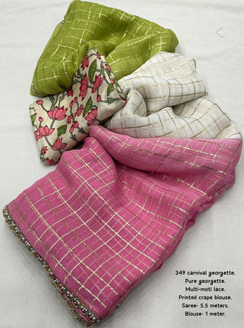 Pure Soft Zari Checks Viscose Weaving Saree SA1025-1334