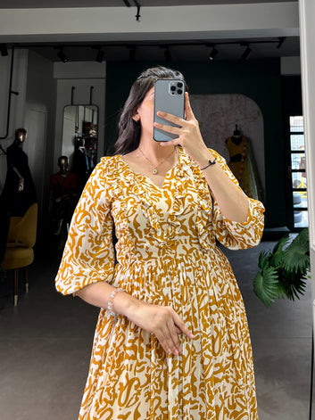 Printed Georgette Frock | Elegant Summer Ethnic Dres SA1125-1352