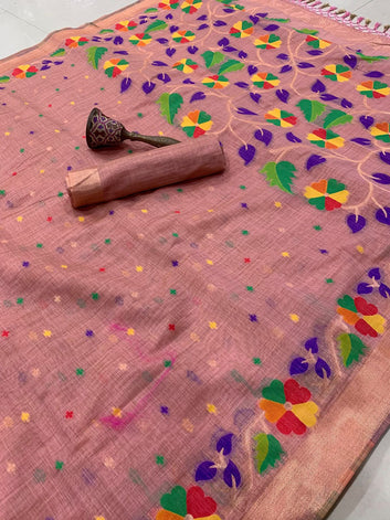 Paithani Weaving Wedding Saree with Munia Border  SA1025-1309