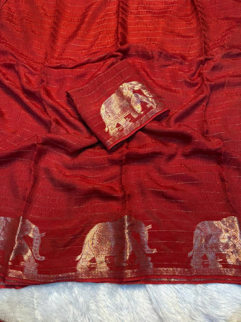 Pure Soft Viscose Silk Saree SA1025-1337